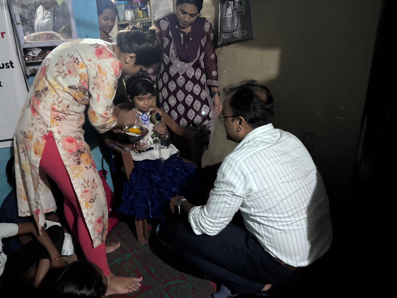 New Dress & Worship for Underprivileged Girls — Navratri 2025, Kalamboli
