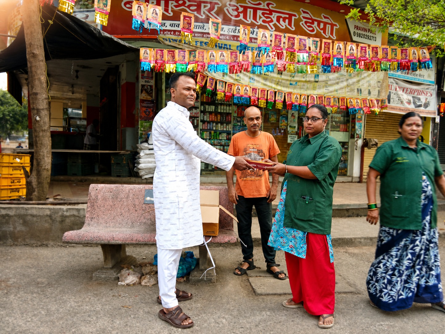 Diwali Sweetness for Corporation Cleaning Staff — October 2025