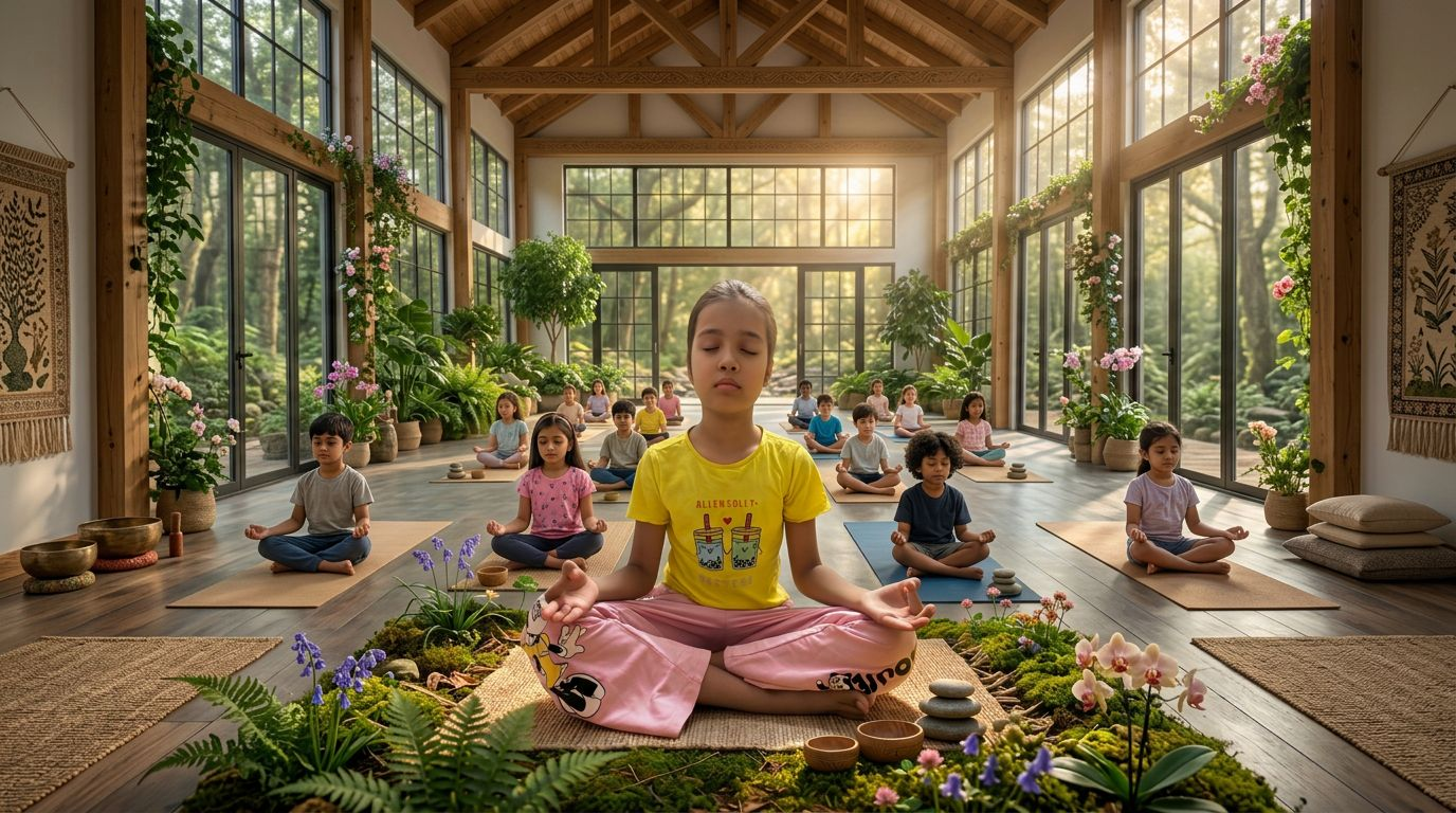 Children meditating in school — Kasley Foundation
